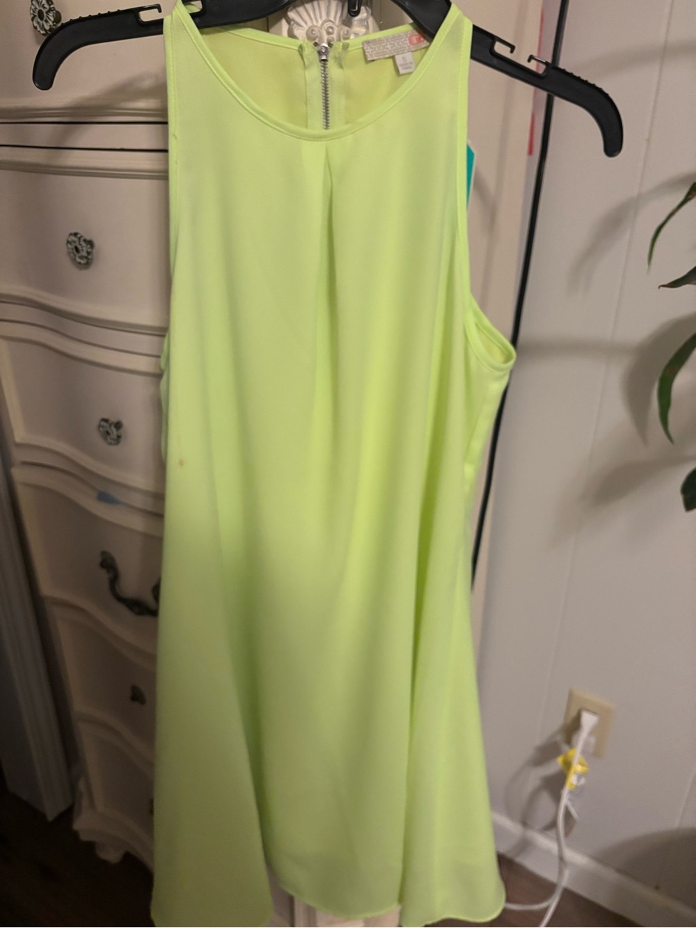 GB girls Neon Lime Sleeveless Shift Dress